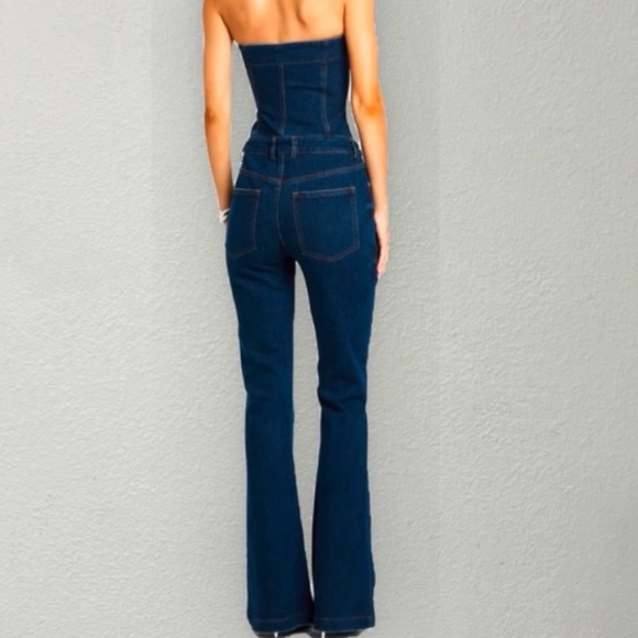 SER.O.YA's Strapless Denim Jumpsuit. Size Small. NWT - Picture 4 of 9